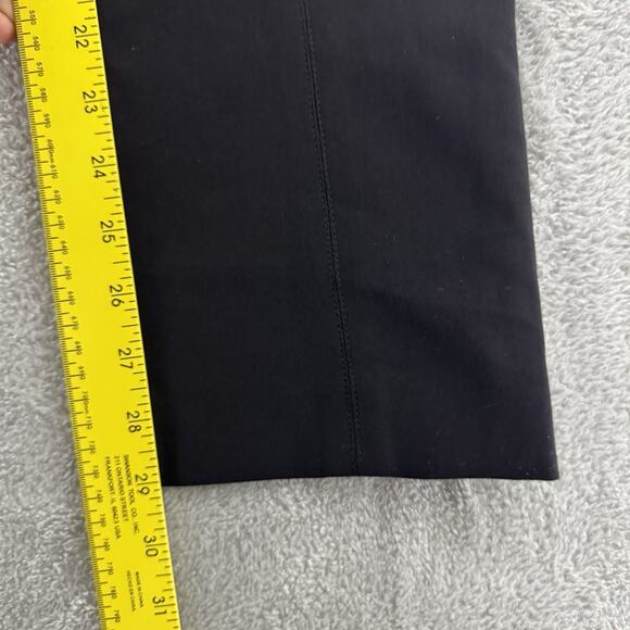 MM LAFLEUR Pants Womens 8 Black Ponte Pull On High Rise Straight Leg Preppy - Picture 12 of 15